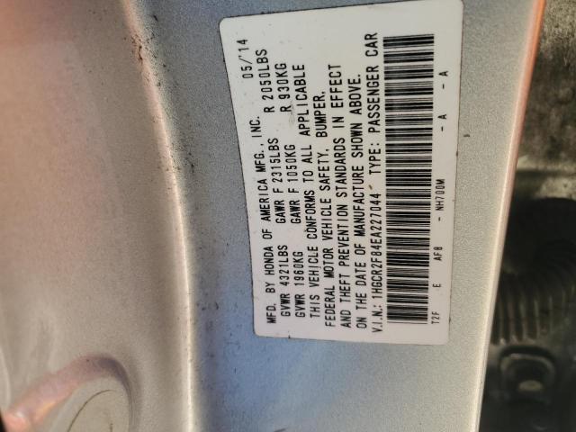 1HGCR2F84EA227044 - 2014 HONDA ACCORD EXL GRAY photo 13