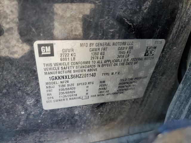 1GKKNXLS6HZ201140 - 2017 GMC ACADIA DENALI 黑色 照片 13