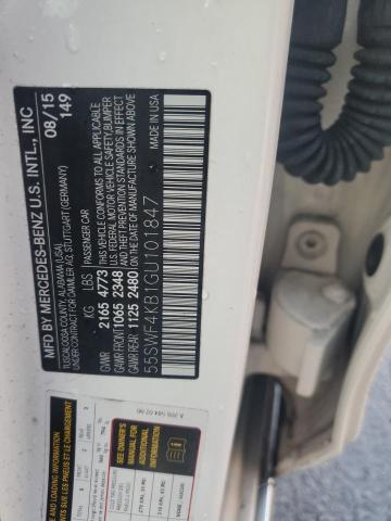 55SWF4KB1GU101847 - 2016 MERCEDES-BENZ C 300 4MATIC WHITE photo 13