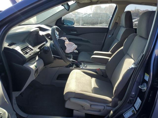 5J6RM4H55EL029125 - 2014 HONDA CR-V EX BLUE photo 7