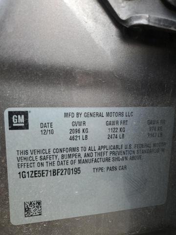 1G1ZE5E71BF270195 - 2011 CHEVROLET MALIBU LTZ Թուխ լուսանկար 13