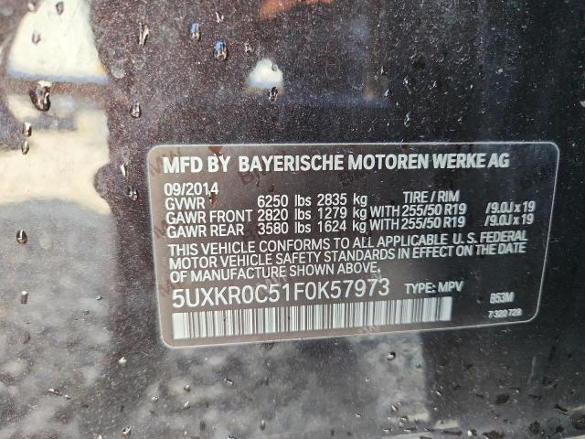 5UXKR0C51F0K57973 - 2015 BMW X5 XDRIVE35I Marrón foto 12