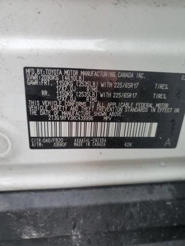 2T3G1RFV3RC439996 - 2024 TOYOTA RAV4 LE თეთრი ფოტო 12