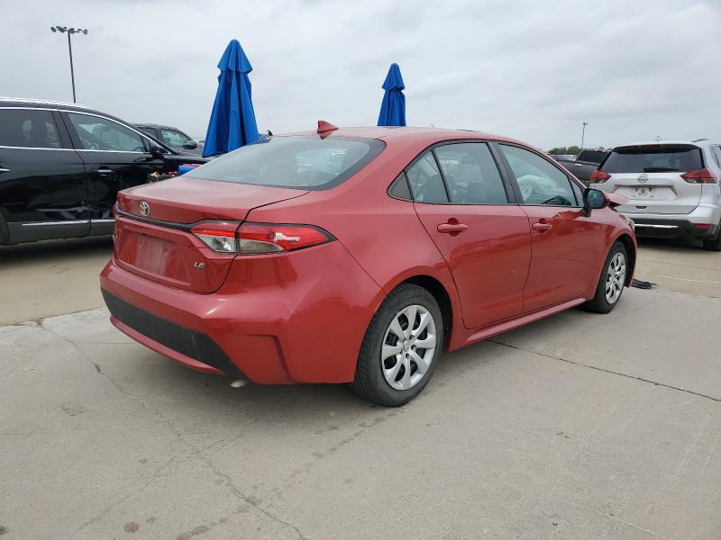 5YFEPMAE4MP188651 - 2021 TOYOTA COROLLA LE Bordo fotoğraf 3