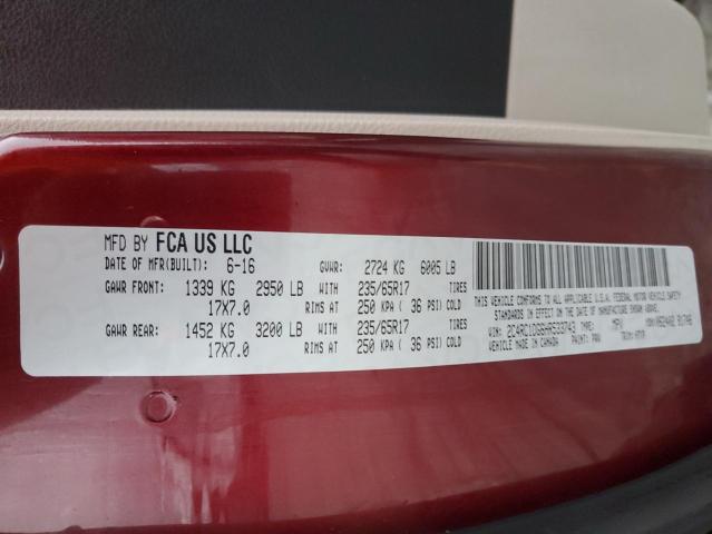 2C4RC1DG6HR533743 - 2017 CHRYSLER PACIFICA TOURING RED photo 13