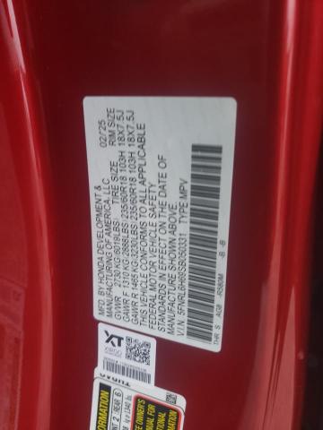 5FNRL6H69SB050331 - 2025 HONDA ODYSSEY EXL წითელი ფოტო 13