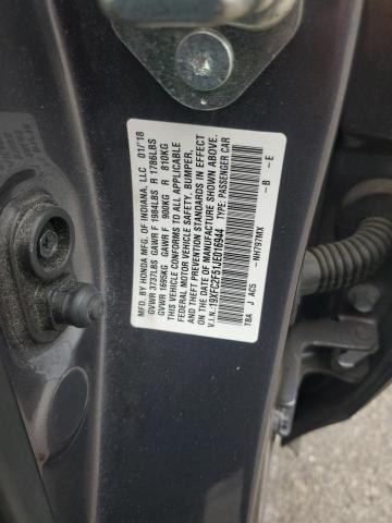 19XFC2F51JE016944 - 2018 HONDA CIVIC LX Gri fotoğraf 12