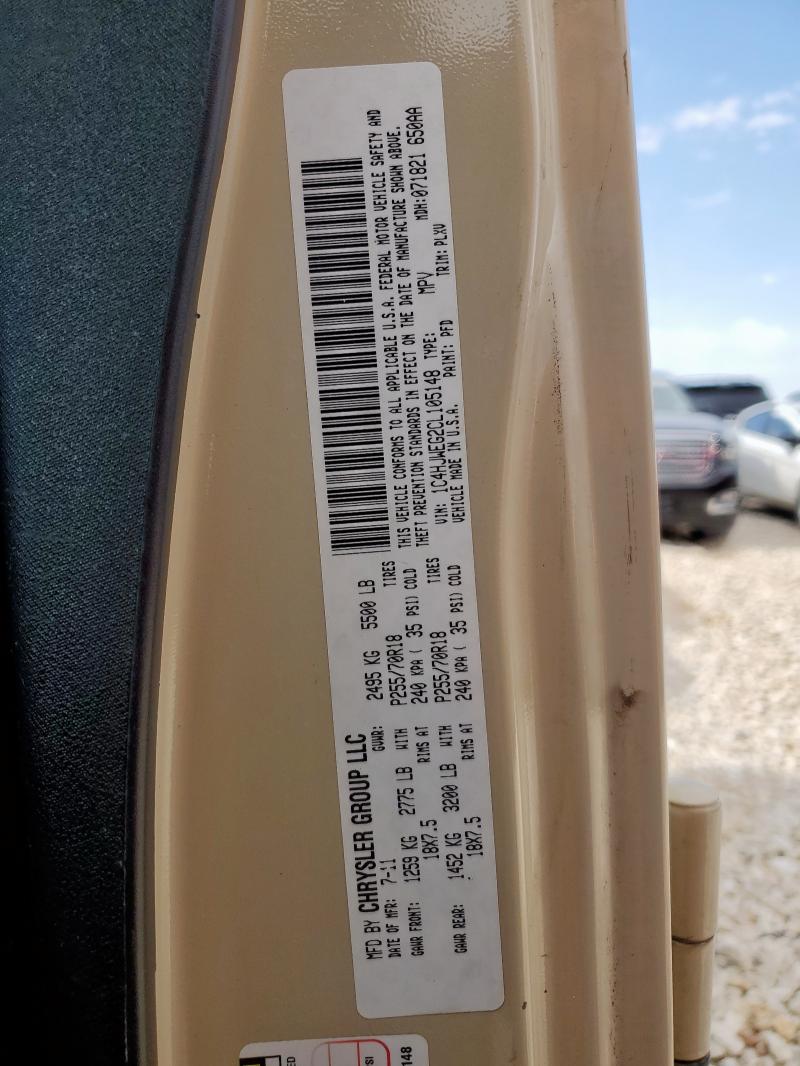 1C4HJWEG2CL105148 - 2012 JEEP WRANGLER U SAHARA 棕色 照片 13