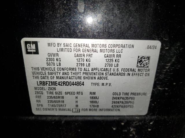 LRBFZME42RD044864 - 2024 BUICK ENVISION PREFERRED BLACK photo 13