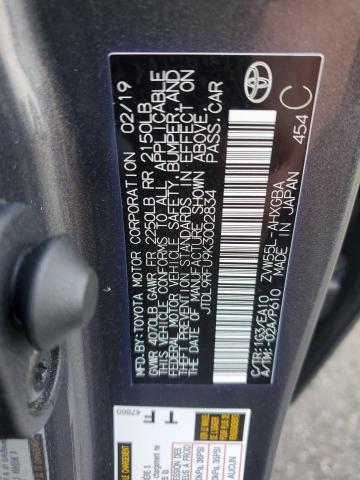 JTDL9RFU9K3002834 - 2019 TOYOTA PRIUS 灰色 照片 13