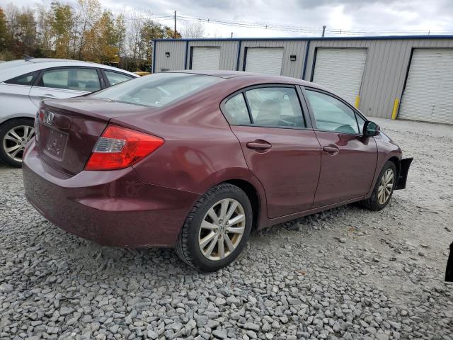 2HGFB2F84CH537307 - 2012 HONDA CIVIC EX MAROON photo 3