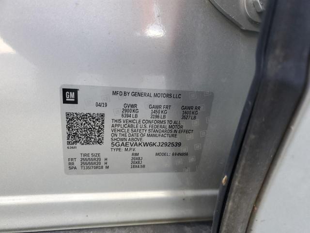 5GAEVAKW6KJ292539 - 2019 BUICK ENCLAVE ESSENCE Серебристый фото 14