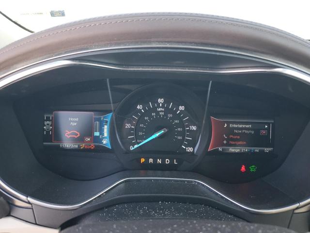 3FA6P0SU6HR208570 - 2017 FORD FUSION TITANIUM PHEV SILVER photo 9