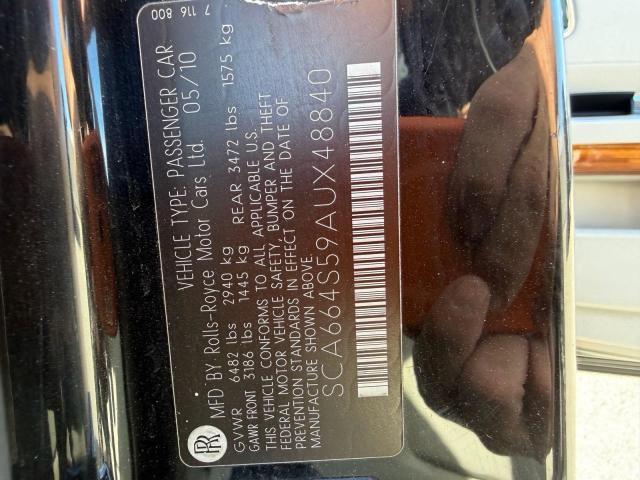 SCA664S59AUX48840 - 2010 ROLLS-ROYCE GHOST BLACK photo 10