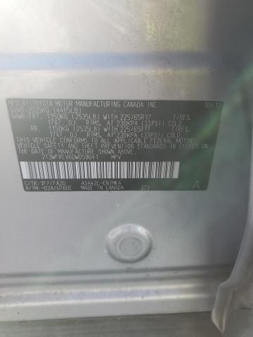 2T3WFREV6DW059041 - 2013 TOYOTA RAV4 XLE Արծաթագույն լուսանկար 13