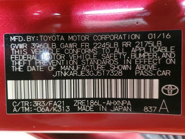 JTNKARJE3GJ517328 - 2016 TOYOTA SCION IM წითელი ფოტო 13