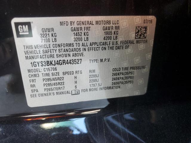 1GYS3BKJ4GR443527 - 2016 CADILLAC ESCALADE LUXURY BLACK photo 13