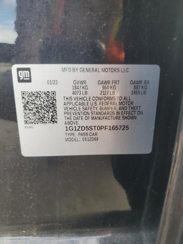 1G1ZD5ST0PF165725 - 2023 CHEVROLET MALIBU LT BLACK photo 12