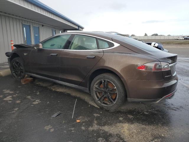 5YJSA1CN7DFP25010 - 2013 TESLA MODEL S BROWN photo 2
