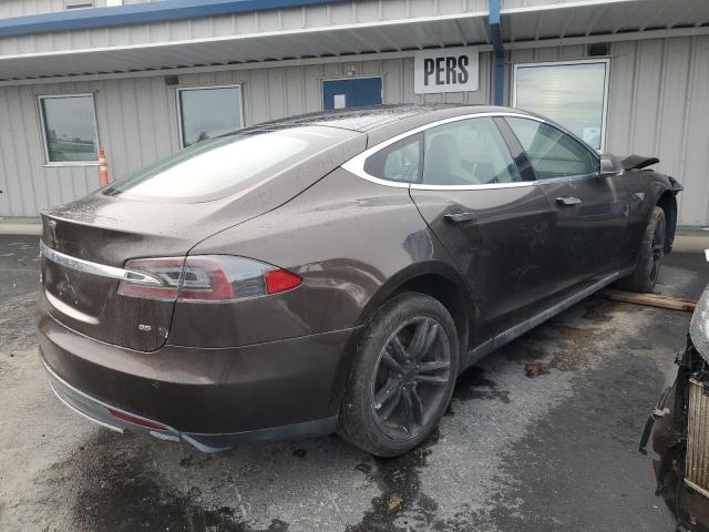 5YJSA1CN7DFP25010 - 2013 TESLA MODEL S BROWN photo 3