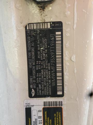 WMWMF735X9TT96611 - 2009 MINI COOPER S 白色 照片 12