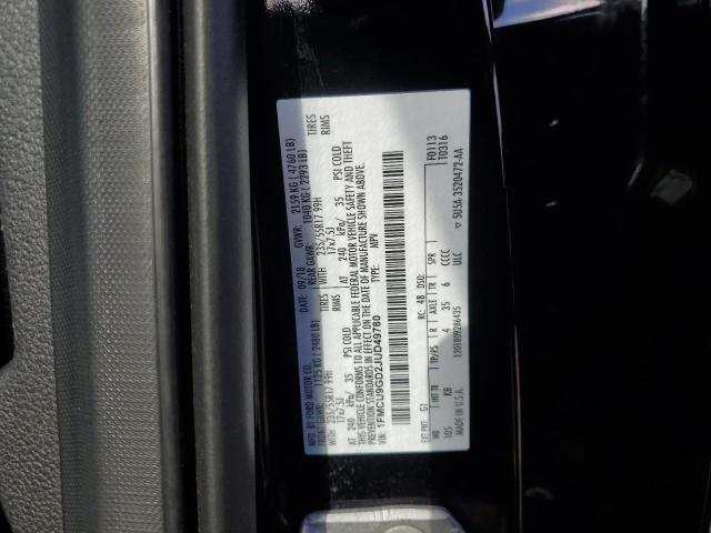 1FMCU9GD2JUD49780 - 2018 FORD ESCAPE SE Negro foto 13