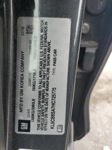 KL8CB6SA7HC725775 - 2017 CHEVROLET SPARK LS CHARCOAL photo 12