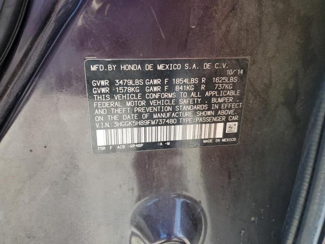 3HGGK5H89FM737480 - 2015 HONDA FIT EX 紫色 照片 12