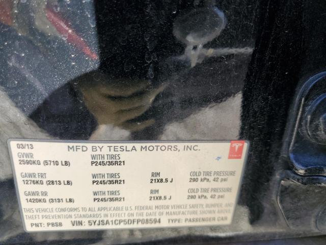 5YJSA1CP5DFP08594 - 2013 TESLA MODEL S Қара фото 13