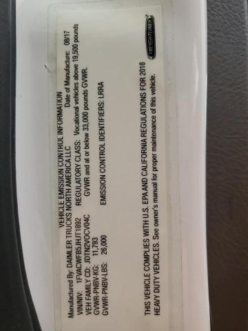 1FVACWFB5JHJT1892 - 2018 FREIGHTLINER M2 106 MEDIUM DUTY WHITE photo 10