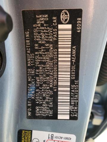 4T1BK36B06U101565 - 2006 TOYOTA AVALON XL SILVER photo 12