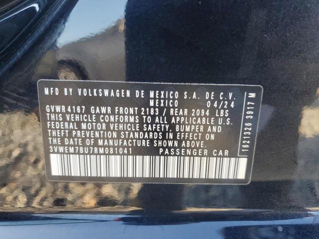 3VWEM7BU7RM081041 - 2024 VOLKSWAGEN JETTA SE BLACK photo 12