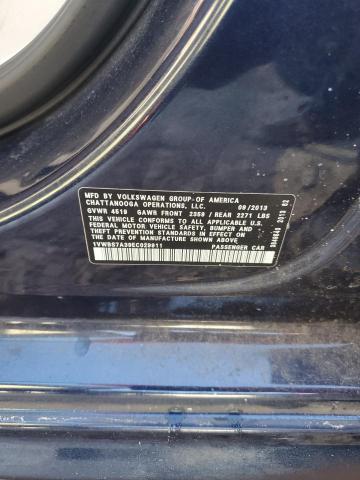 1VWBS7A39EC029911 - 2014 VOLKSWAGEN PASSAT SE Blau Foto 12