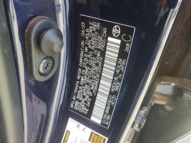 JTDB4MEEXPJ004974 - 2023 TOYOTA COROLLA LE Bleu photo 12