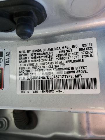 5J6RM4H57DL048712 - 2013 HONDA CR-V EX 银色 照片 12