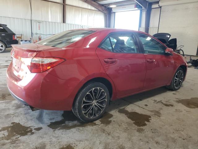 2T1BURHE9FC304587 - 2015 TOYOTA COROLLA L RED photo 3