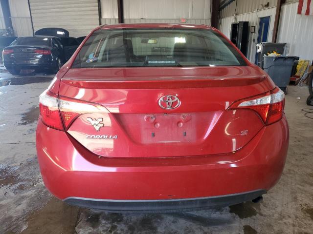 2T1BURHE9FC304587 - 2015 TOYOTA COROLLA L RED photo 6
