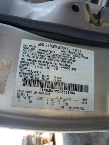 1LNHM81W34Y652204 - 2004 LINCOLN TOWN CAR EXECUTIVE Silber Foto 12