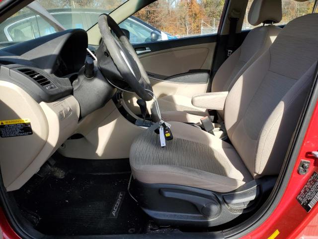 KMHCT4AE0HU250716 - 2017 HYUNDAI ACCENT SE RED photo 7