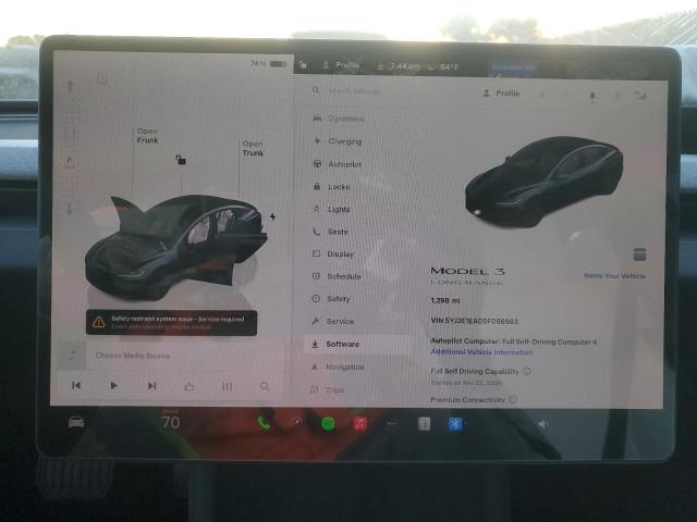 5YJ3E1EA0SF066963 - 2025 TESLA MODEL 3 გრაფიტი ფოტო 9