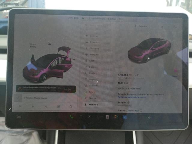 5YJ3E1EA4LF806919 - 2020 TESLA MODEL 3 白色 照片 9