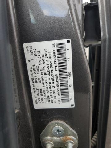 1HGCM56896A159745 - 2006 HONDA ACCORD EX رمادي صورة 12