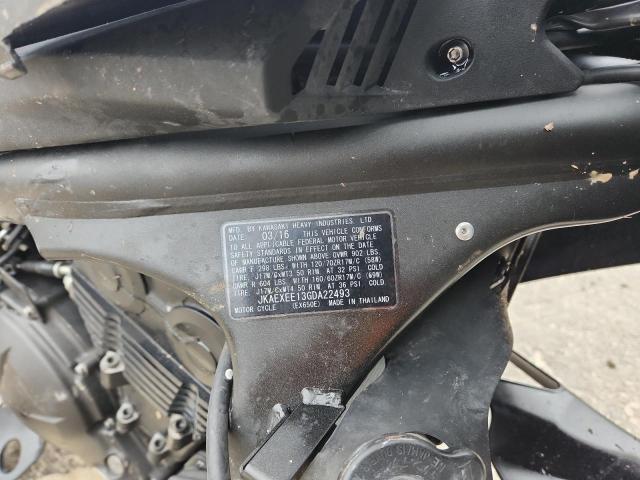 JKAEXEE13GDA22493 - 2016 KAWASAKI EX650 E BLACK photo 10