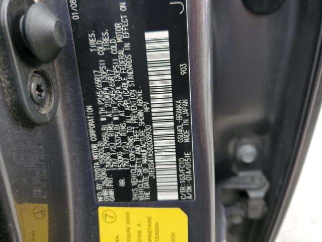 JTEDS41A582038930 - 2008 TOYOTA HIGHLANDER 石墨色 照片 12