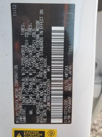 JTJBK1BA7D2026939 - 2013 LEXUS RX 350 BASE Ağ foto 12