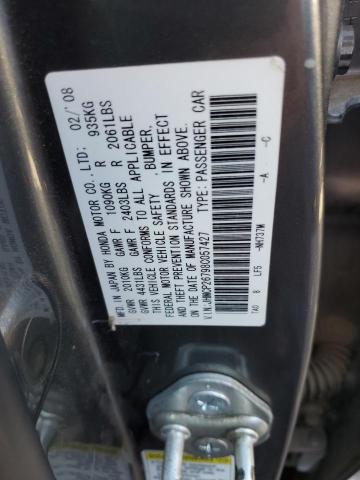 JHMCP26798C057427 - 2008 HONDA ACCORD EX GRAY photo 12