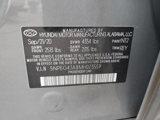 5NPEG4JA8MH073559 - 2021 HYUNDAI SONATA SE 灰色 照片 12