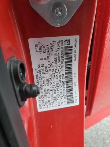 2HGFC2F81MH513304 - 2021 HONDA CIVIC SPORT RED photo 12