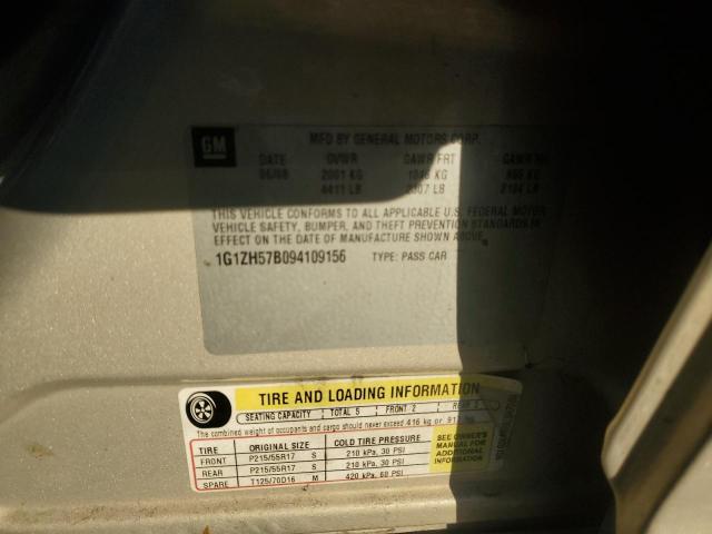 1G1ZH57B094109156 - 2009 CHEVROLET MALIBU 1LT GOLD photo 12