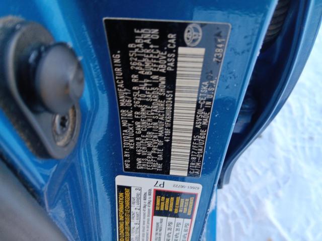 4T1BF1FK6HU803451 - 2017 TOYOTA CAMRY LE BLUE photo 12